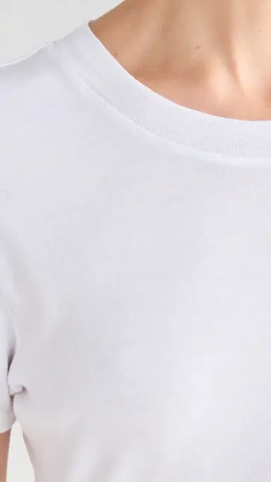 Enza Costa Supima Cotton Perfect Tee White | Thumbnail 6 Enza Costa Supima Cotton Perfect Tee White | Thumbnail 6