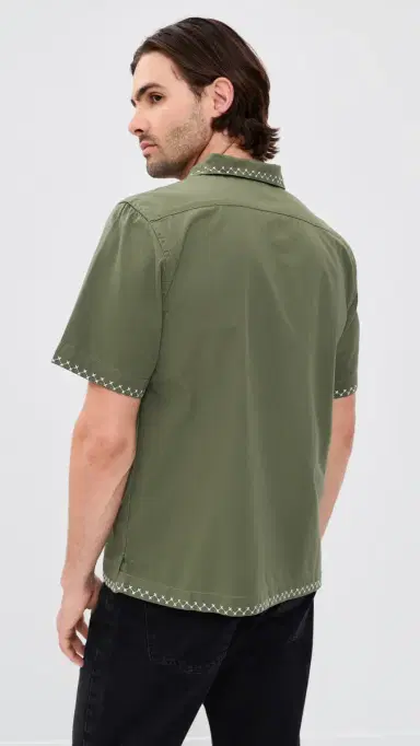 Service Works Border Shirt Olive S | Thumbnail 3 Service Works Border Shirt Olive S | Thumbnail 3