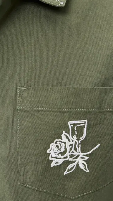 Service Works Border Shirt Olive S | Thumbnail 6 Service Works Border Shirt Olive S | Thumbnail 6