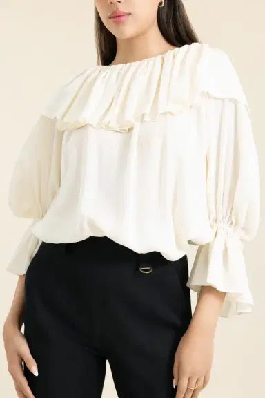 Chloé Fluid Ruffle Top | Thumbnail 3 Chloé Fluid Ruffle Top | Thumbnail 3