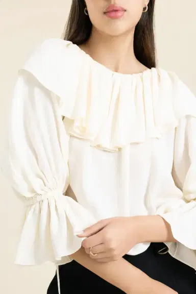 Chloé Fluid Ruffle Top | Thumbnail 4 Chloé Fluid Ruffle Top | Thumbnail 4