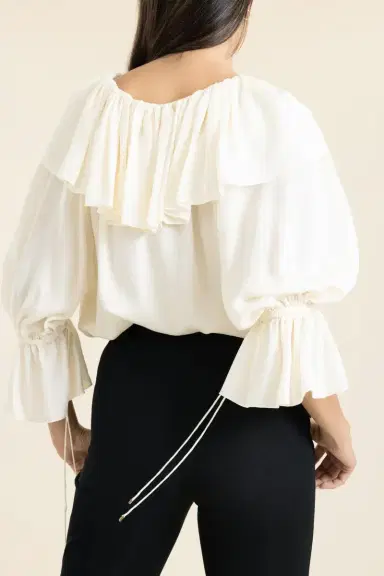 Chloé Fluid Ruffle Top | Thumbnail 5 Chloé Fluid Ruffle Top | Thumbnail 5