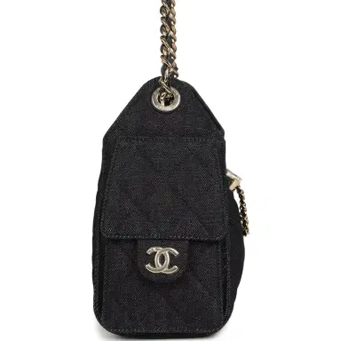 Chanel Chanel Mini 25 Hobo Bag Dark Blue Denim Light Gold Hardware | Thumbnail 3 Chanel Chanel Mini 25 Hobo Bag Dark Blue Denim Light Gold Hardware | Thumbnail 3