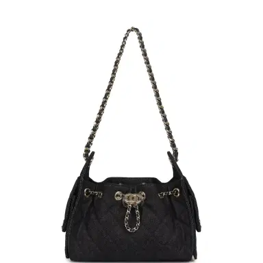 Chanel Chanel Mini 25 Hobo Bag Dark Blue Denim Light Gold Hardware | Thumbnail 7 Chanel Chanel Mini 25 Hobo Bag Dark Blue Denim Light Gold Hardware | Thumbnail 7