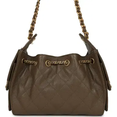 Chanel Chanel Mini 25 Hobo Bag Dark Khaki Caviar Antique Gold Hardware | Thumbnail 4 Chanel Chanel Mini 25 Hobo Bag Dark Khaki Caviar Antique Gold Hardware | Thumbnail 4