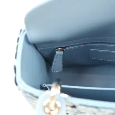 Dior Christian Dior Mini Lady Dior Bag "Myosotis" Bleu Myosotis Lambskin Silver Hardware | Thumbnail 11 Dior Christian Dior Mini Lady Dior Bag "Myosotis" Bleu Myosotis Lambskin Silver Hardware | Thumbnail 11
