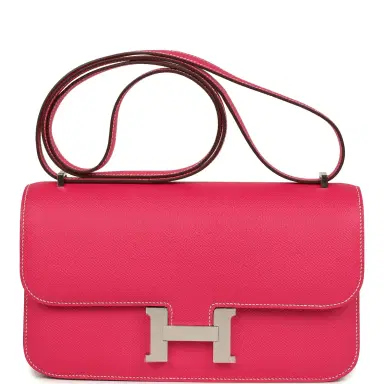 HERMÈS Hermes Constance Elan Rose Tyrien Epsom Palldium Hardware | Thumbnail 1 HERMÈS Hermes Constance Elan Rose Tyrien Epsom Palldium Hardware | Thumbnail 1