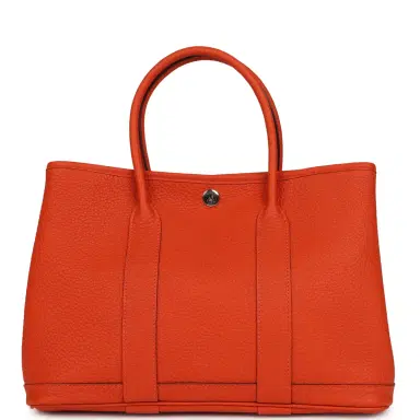 HERMÈS Hermes Garden Party 30 Capucine Negonda Palladium Hardware | Thumbnail 4 HERMÈS Hermes Garden Party 30 Capucine Negonda Palladium Hardware | Thumbnail 4