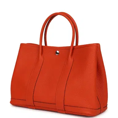 HERMÈS Hermes Garden Party 30 Capucine Negonda Palladium Hardware | Thumbnail 5 HERMÈS Hermes Garden Party 30 Capucine Negonda Palladium Hardware | Thumbnail 5