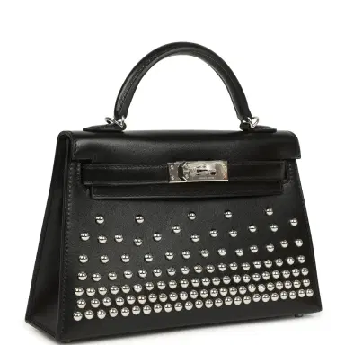 HERMÈS Hermes Kelly Sellier 20 Clouté Black Box Palladium Hardware | Thumbnail 2 HERMÈS Hermes Kelly Sellier 20 Clouté Black Box Palladium Hardware | Thumbnail 2