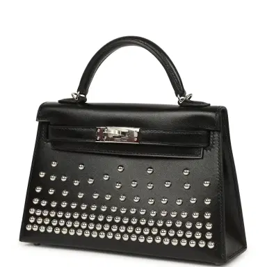 HERMÈS Hermes Kelly Sellier 20 Clouté Black Box Palladium Hardware | Thumbnail 5 HERMÈS Hermes Kelly Sellier 20 Clouté Black Box Palladium Hardware | Thumbnail 5