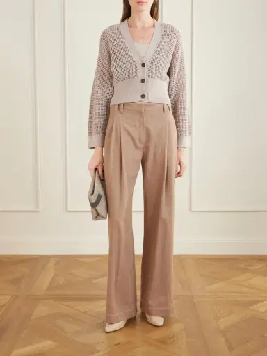 Brunello Cucinelli Sequin-embellished Open-knit Cotton-blend Cardigan | Thumbnail 2 Brunello Cucinelli Sequin-embellished Open-knit Cotton-blend Cardigan | Thumbnail 2