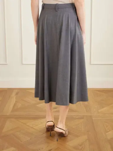 Brunello Cucinelli Pleated Wool-blend Midi Skirt | Thumbnail 4 Brunello Cucinelli Pleated Wool-blend Midi Skirt | Thumbnail 4