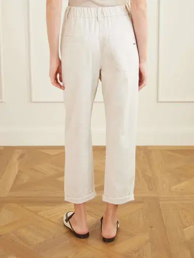 Brunello Cucinelli Tapered Cotton-blend Trousers | Thumbnail 3 Brunello Cucinelli Tapered Cotton-blend Trousers | Thumbnail 3