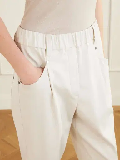 Brunello Cucinelli Tapered Cotton-blend Trousers | Thumbnail 4 Brunello Cucinelli Tapered Cotton-blend Trousers | Thumbnail 4