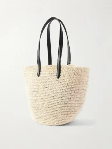 Hunting Season Market Leather-trimmed Woven Raffia Tote | Thumbnail 4 Hunting Season Market Leather-trimmed Woven Raffia Tote | Thumbnail 4