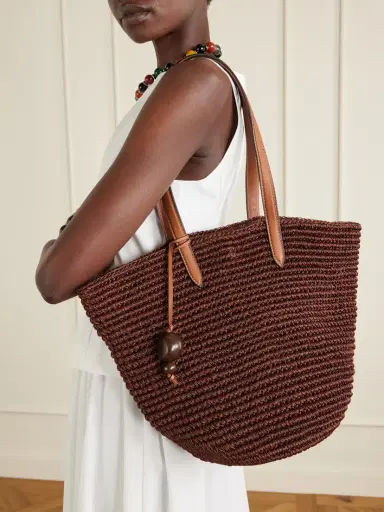 Hunting Season Market Leather-trimmed Woven Raffia Tote | Thumbnail 2 Hunting Season Market Leather-trimmed Woven Raffia Tote | Thumbnail 2
