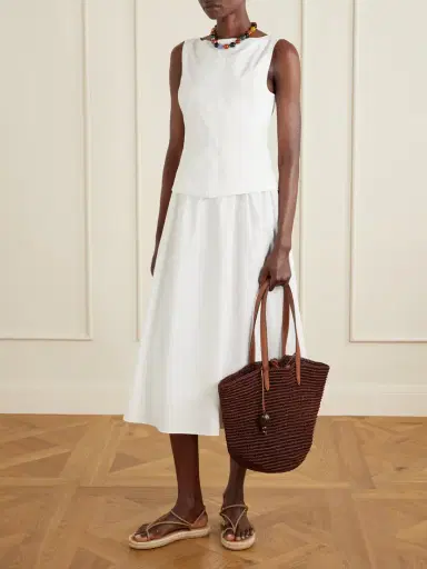 Hunting Season Market Leather-trimmed Woven Raffia Tote | Thumbnail 3 Hunting Season Market Leather-trimmed Woven Raffia Tote | Thumbnail 3