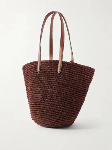 Hunting Season Market Leather-trimmed Woven Raffia Tote | Thumbnail 4 Hunting Season Market Leather-trimmed Woven Raffia Tote | Thumbnail 4