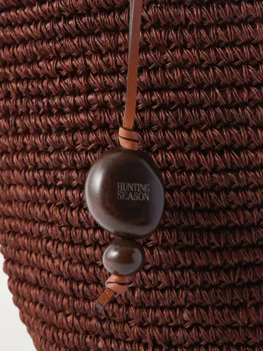 Hunting Season Market Leather-trimmed Woven Raffia Tote | Thumbnail 5 Hunting Season Market Leather-trimmed Woven Raffia Tote | Thumbnail 5