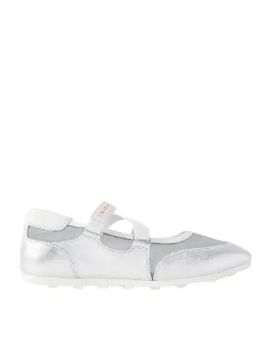Marni Metallic Leather-trimmed Mesh Sneakers | Thumbnail 1 Marni Metallic Leather-trimmed Mesh Sneakers | Thumbnail 1