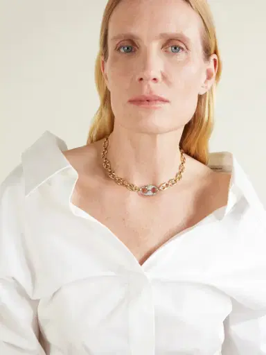 Lucy Delius Persephone 14-karat Gold Rhodium-plated Diamond Necklace | Thumbnail 2 Lucy Delius Persephone 14-karat Gold Rhodium-plated Diamond Necklace | Thumbnail 2