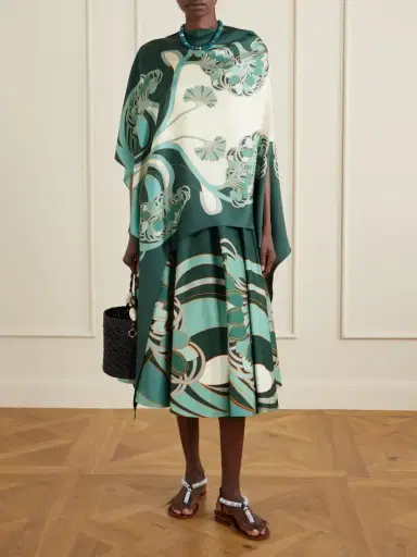 La DoubleJ Draped Printed Silk-twill Blouse | Thumbnail 2 La DoubleJ Draped Printed Silk-twill Blouse | Thumbnail 2