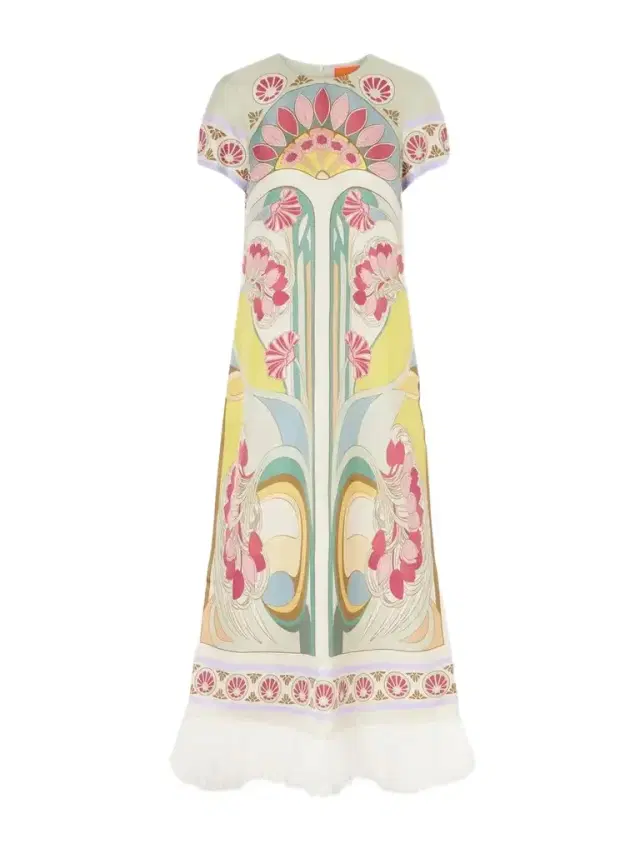 Swing Feather-trimmed Silk Maxi Dress Swing Feather-trimmed Silk Maxi Dress