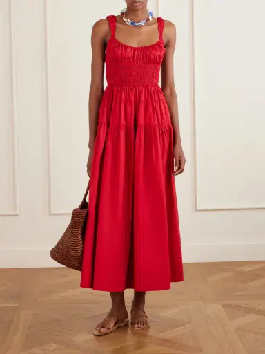 DÔEN Clover Organic Cotton-poplin Midi Dress | Thumbnail 2 DÔEN Clover Organic Cotton-poplin Midi Dress | Thumbnail 2