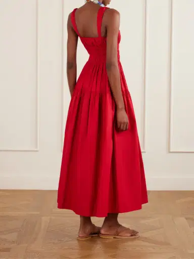 DÔEN Clover Organic Cotton-poplin Midi Dress | Thumbnail 3 DÔEN Clover Organic Cotton-poplin Midi Dress | Thumbnail 3