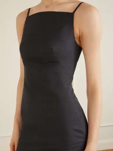 Givenchy Sliced Kickback Grain De Poudre Wool Midi Dress | Thumbnail 4 Givenchy Sliced Kickback Grain De Poudre Wool Midi Dress | Thumbnail 4