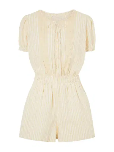 Faithfull Roma Ruffled Checked Cotton Playsuit | Thumbnail 1 Faithfull Roma Ruffled Checked Cotton Playsuit | Thumbnail 1