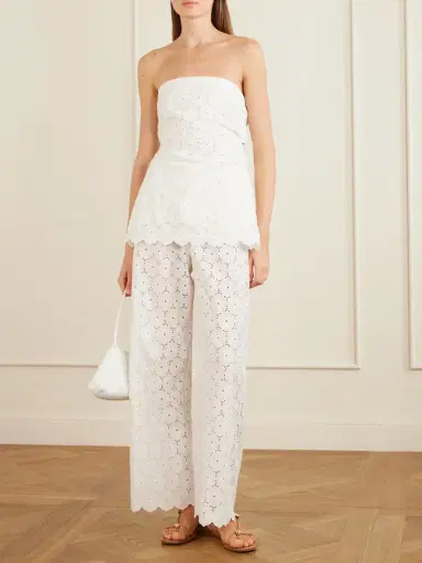 Faithfull Pamina Broderie Anglaise Straight-leg Pants | Thumbnail 2 Faithfull Pamina Broderie Anglaise Straight-leg Pants | Thumbnail 2