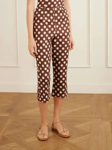 Faithfull Valeria Polka-dot Linen Straight-leg Capri Pants | Thumbnail 3 Faithfull Valeria Polka-dot Linen Straight-leg Capri Pants | Thumbnail 3