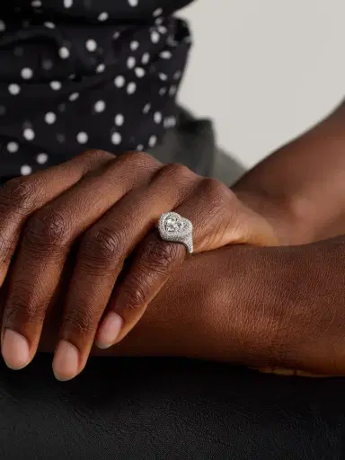 Kamyen Manaal 18-karat White Gold Diamond Pinky Ring | Thumbnail 2 Kamyen Manaal 18-karat White Gold Diamond Pinky Ring | Thumbnail 2