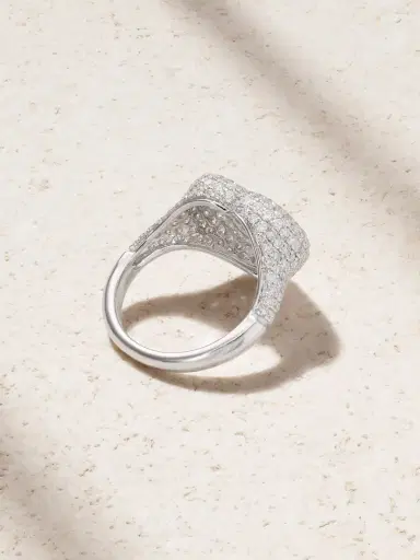 Kamyen Manaal 18-karat White Gold Diamond Pinky Ring | Thumbnail 3 Kamyen Manaal 18-karat White Gold Diamond Pinky Ring | Thumbnail 3