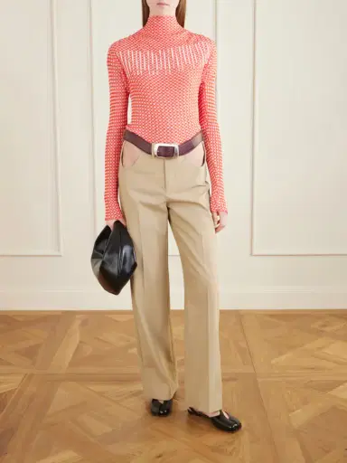 Jean Paul Gaultier Cut-out Mid-rise Straight-leg Cotton Pants | Thumbnail 2 Jean Paul Gaultier Cut-out Mid-rise Straight-leg Cotton Pants | Thumbnail 2