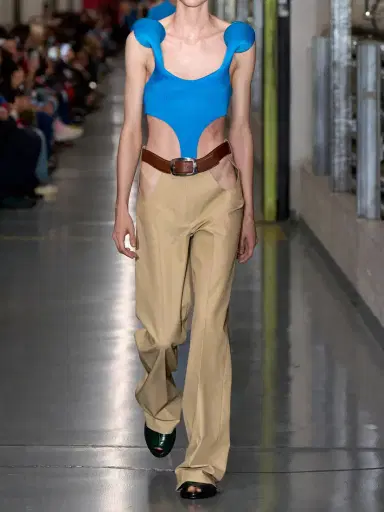 Jean Paul Gaultier Cut-out Mid-rise Straight-leg Cotton Pants | Thumbnail 5 Jean Paul Gaultier Cut-out Mid-rise Straight-leg Cotton Pants | Thumbnail 5