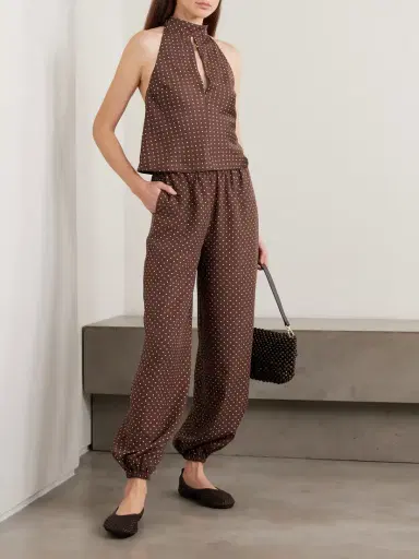 Posse Phoebe Polka-dot Tencel™ Lyocell Halterneck Top | Thumbnail 2 Posse Phoebe Polka-dot Tencel™ Lyocell Halterneck Top | Thumbnail 2