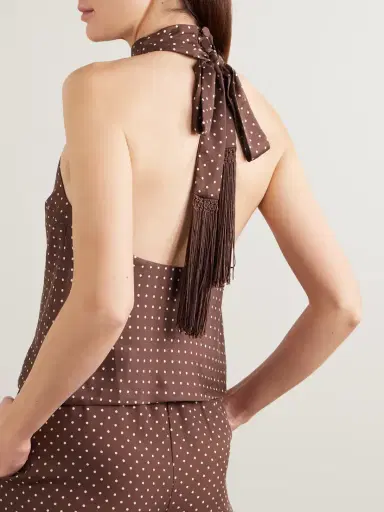 Posse Phoebe Polka-dot Tencel™ Lyocell Halterneck Top | Thumbnail 3 Posse Phoebe Polka-dot Tencel™ Lyocell Halterneck Top | Thumbnail 3