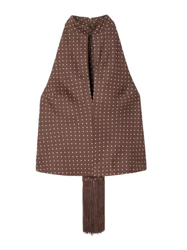 Posse Phoebe Polka-dot Tencel™ Lyocell Halterneck Top | Thumbnail 1 Posse Phoebe Polka-dot Tencel™ Lyocell Halterneck Top | Thumbnail 1