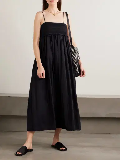 Posse Danielle Lace-trimmed Cotton Midi Dress | Thumbnail 2 Posse Danielle Lace-trimmed Cotton Midi Dress | Thumbnail 2