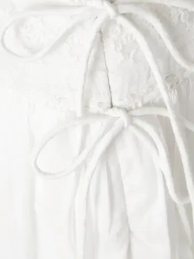 Posse Danielle Tie-detailed Lace-trimmed Cotton Skort | Thumbnail 4 Posse Danielle Tie-detailed Lace-trimmed Cotton Skort | Thumbnail 4