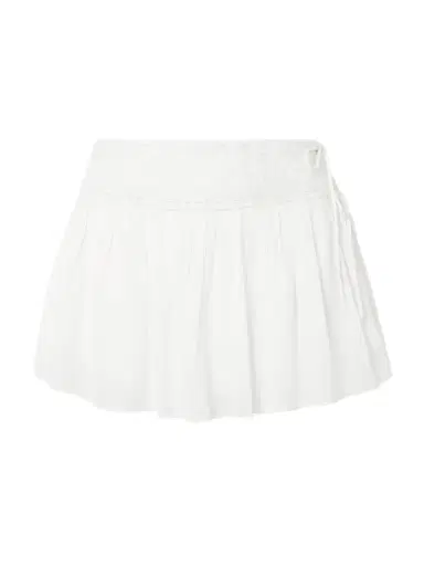 Posse Danielle Tie-detailed Lace-trimmed Cotton Skort | Thumbnail 1 Posse Danielle Tie-detailed Lace-trimmed Cotton Skort | Thumbnail 1