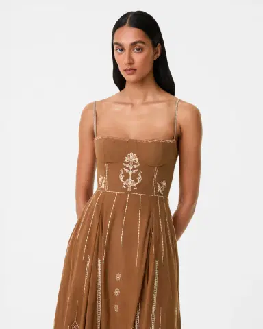 Emporio Sirenuse Valya Dress with Lace Embroidery | Thumbnail 2 Emporio Sirenuse Valya Dress with Lace Embroidery | Thumbnail 2