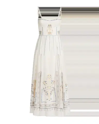 Emporio Sirenuse Valya Dress with Lace Embroidery | Thumbnail 5 Emporio Sirenuse Valya Dress with Lace Embroidery | Thumbnail 5
