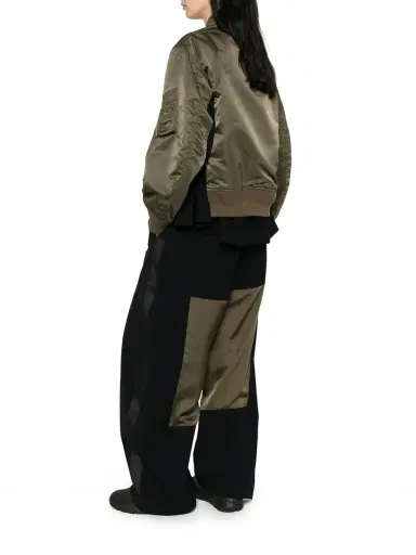 Sacai Nylon Twill x Wool Suiting Blouson | Thumbnail 2 Sacai Nylon Twill x Wool Suiting Blouson | Thumbnail 2