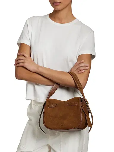 Polo Ralph Lauren Women's Small Suede-Leather Satchel | Thumbnail 2 Polo Ralph Lauren Women's Small Suede-Leather Satchel | Thumbnail 2