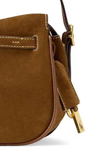 Polo Ralph Lauren Women's Small Suede-Leather Satchel | Thumbnail 8 Polo Ralph Lauren Women's Small Suede-Leather Satchel | Thumbnail 8