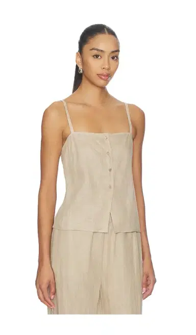 Frame The Linen Button Cami | Thumbnail 2 Frame The Linen Button Cami | Thumbnail 2